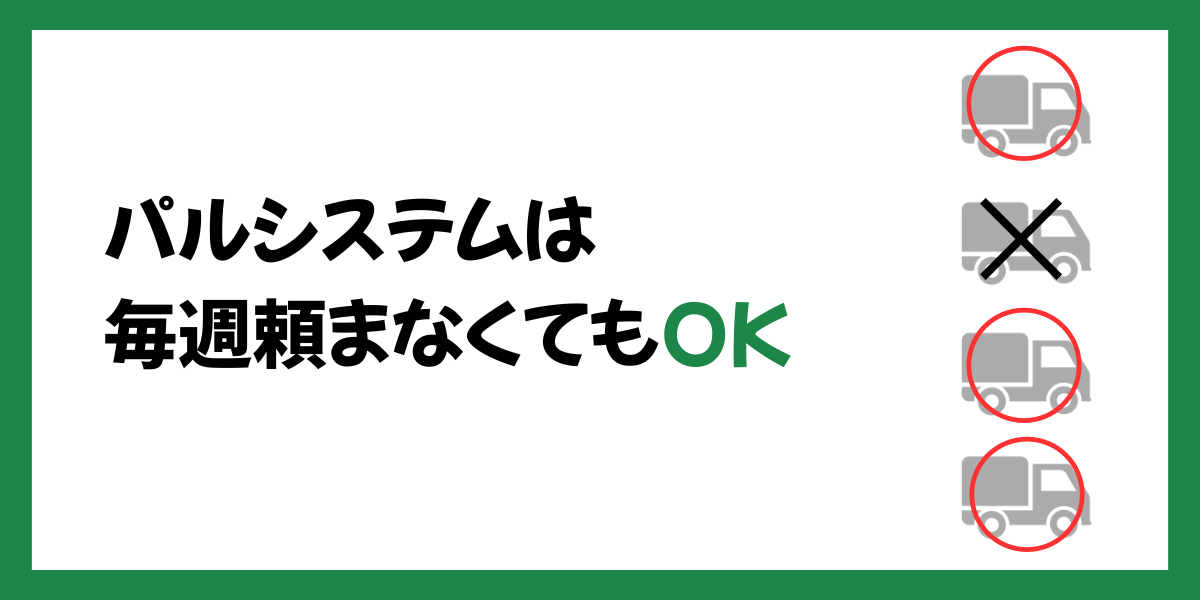 パルシステムは毎週頼まなくても大丈夫